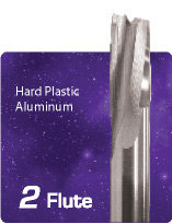 2 Flute O Flute Upcut Slow Spiral - Hard Plastics and Aluminum