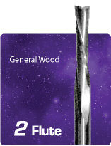 2 Flute Downcut Slow Helix for General Wood