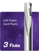 3 Flute Downcut Slow Spiral for Plastic