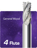 4 Flute Upcut Combination for General Wood