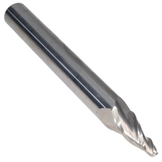 208-012 ||  1/8 Diameter, Uncoated Ball Taper Mills - 10 Degree