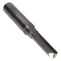 800-004 ||  3/16 Diameter Single 'V' Flute Straight Cut - Crescent End - Uncoated