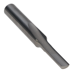 800-114 ||  5/32 Diameter Single 'O' Flute Straight Cut - Crescent End - Uncoated