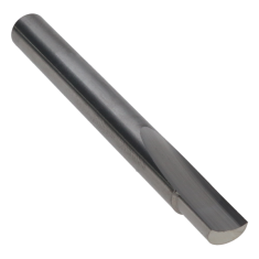800-128 ||  1/4 Diameter Single 'O' Flute Straight Cut - Crescent End - Uncoated