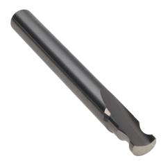 800-304 ||  1/4 Diameter Single 'O' Flute Straight Cut - Edge Rounding Cresent End - Uncoated