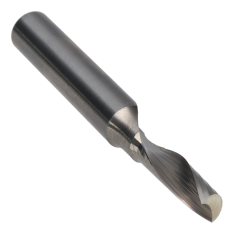 801-022 ||  3/16 Diameter Single 'O' Flute Upcut Spiral - Cresent End - Uncoated