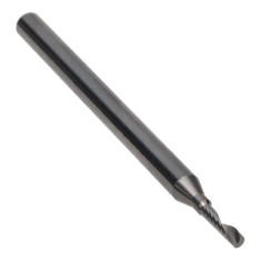 801-302 ||  1/16 Diameter Single 'O' Flute Upcut Spiral - Crescent End - Uncoated