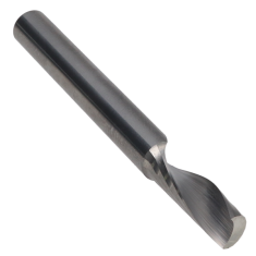 801-328 ||  1/4 Diameter Single 'O' Flute Upcut Spiral - Crescent End - Uncoated