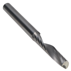 801-330 ||  1/4 Diameter Single 'O' Flute Upcut Spiral - Crescent End - Uncoated