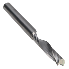 801-518 ||  1/4 Diameter Single 'O' Flute Upcut Spiral - Crescent End - Uncoated
