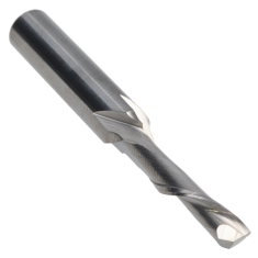 802-404 ||  3/16 Diameter Single Flute Downcut Spiral - Endmill End - Uncoated