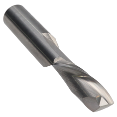 802-414 ||  1/2 Diameter Single Flute Downcut Spiral - Endmill End - Uncoated