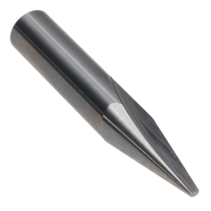 802-502 ||  1/16 Diameter Single Flute Veining Bit - Endmill End - Uncoated