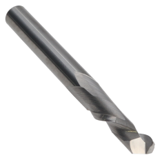802-606 ||  1/4 Diameter Single Flute Compression Spiral - Endmill End - Uncoated