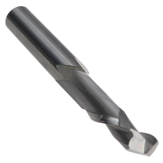 802-608 ||  3/8 Diameter Single Flute Compression Spiral - Endmill End - Uncoated