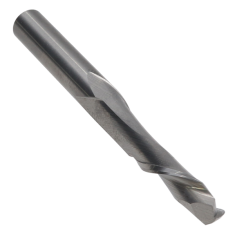 802-702 ||  1/4 Diameter Single Flute Ball Compression Spiral - Endmill End - Uncoated