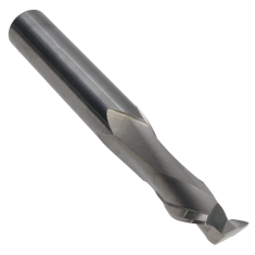 802-804 ||  3/8 Diameter Single Flute Mortise Compression - Endmill End - Uncoated