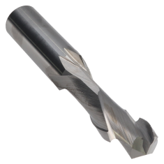 802-904 ||  1/2 Diameter Single Flute Compression - High Wear - Endmill End - Uncoated