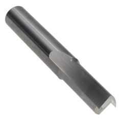 803-024 ||  3/8 Diameter Two Flute Straight Cut - Endmill End - Left Hand - Uncoated