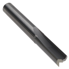 803-124 ||  3/8 Diameter Two Flute Straight Cut - Plunge Fishtail End - Uncoated