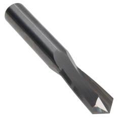 803-504 ||  1/4 Diameter Two Flute Shear 'V' Bottom - 90 Degree Point - Uncoated
