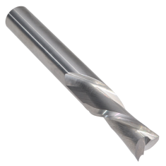 804-250 ||  3/8 Diameter Two Flute Downcut Spiral - Plunge Fishtail - Uncoated