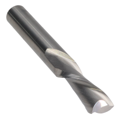 804-906 ||  3/8 Diameter Two Flute Downcut Spiral - High Impact - Fishtail End - Uncoated