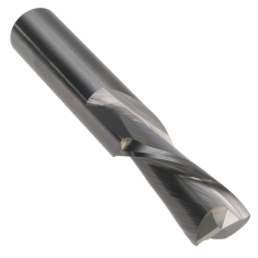 805-120 ||  3/8 Diameter Two Flute Downcut Spiral - Endmill End - Uncoated