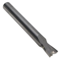 806-002 ||  1/4 Diameter Two Flute 'O' Flute Upcut Slow Spiral - Endmill End - Uncoated