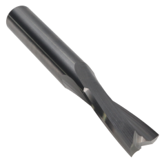 806-006 ||  3/8 Diameter Two Flute 'O' Flute Upcut Slow Spiral - Endmill End - Uncoated