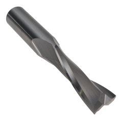 807-028 ||  1/2 Diameter Two Flute Upcut Slow Helix - Endmill End - Uncoated
