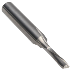 807-102 ||  1/8 Diameter Two Flute Downcut Slow Spiral - Endmill End - Uncoated
