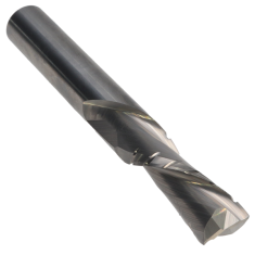 809-102 ||  3/8 Diameter Two Flute Downcut Spiral Chipbreaker - Endmill End - Uncoated