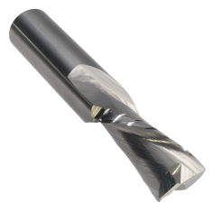 809-104 ||  1/2 Diameter Two Flute Downcut Spiral Chipbreaker - Endmill End - Uncoated