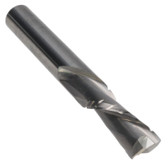 809-302 ||  3/8 Diameter Two Flute Downcut Spiral Chipbreaker - High Wear - Endmill End - Uncoated