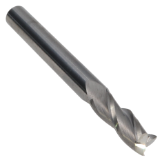 813-006 ||  1/4 Diameter Three Flute Upcut Spiral - Endmill End - Uncoated
