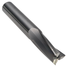 814-010 ||  1/2 Diameter Three Flute Upcut Slow Spiral - Endmill End - Uncoated