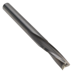 814-104 ||  1/4 Diameter Three Flute Downcut Slow Spiral - Endmill End - Uncoated