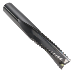 815-106 ||  1/2 Diameter Three Flute Downcut Slow Helix Ripper  - Endmill End - Uncoated