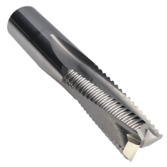 815-112 ||  3/4 Diameter Three Flute Downcut Slow Helix Ripper  - Endmill End - Uncoated