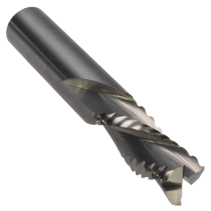 815-504 ||  1/2 Diameter Three Flute Downcut Spiral Ripper - High Impact - Endmill End - Uncoated