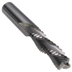 815-506 ||  1/2 Diameter Three Flute Downcut Spiral Ripper - High Impact - Endmill End - Uncoated