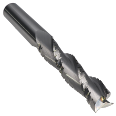 816-116 ||  3/4 Diameter Three Flute Upcut Spiral Chipbreaker Finisher - Endmill End - Uncoated