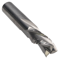 816-204 ||  1/2 Diameter Three Flute Downcut Spiral Chipbreaker Finisher - Endmill End - Uncoated