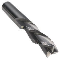 816-214 ||  3/4 Diameter Three Flute Downcut Spiral Chipbreaker Finisher - Endmill End - Uncoated