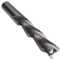 816-216 ||  3/4 Diameter Three Flute Downcut Spiral Chipbreaker Finisher - Endmill End - Uncoated