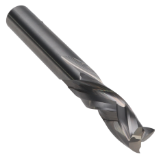 818-002 ||  3/8 Diameter Three Flute Compression - Endmill End - Uncoated