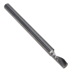 901-020 ||  4 Diameter Single 'O' Flute Upcut Spiral - Cresent End - Uncoated