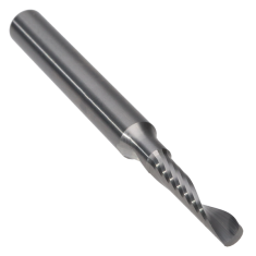 901-024 ||  4 Diameter Single 'O' Flute Upcut Spiral - Cresent End - Uncoated