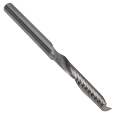 901-026 ||  4 Diameter Single 'O' Flute Upcut Spiral - Cresent End - Uncoated